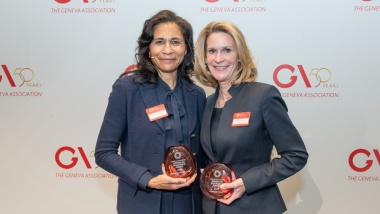 Geneva Association Women in Insurance Award presented to Prudential Financial’s Caroline Feeney and Salene Hitchcock-Gear