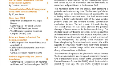 Insurance Economics Newsletter No.69