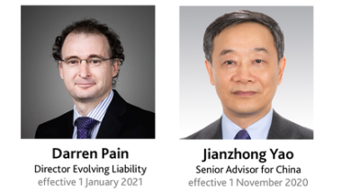 Announcing new senior hires, Darren Pain and Jianzhong Yao