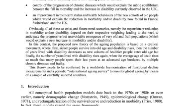 A ‘‘New’’ General Theory of Population Ageing