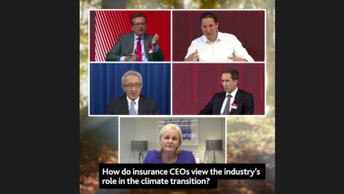 How do insurance CEOs view the industry's role in the climate transition?