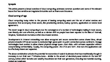 Cloud Computing: a Fundamental Shift in IT