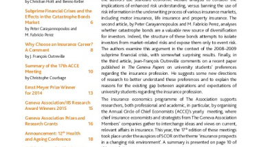 Insurance Economics Newsletter No. 72