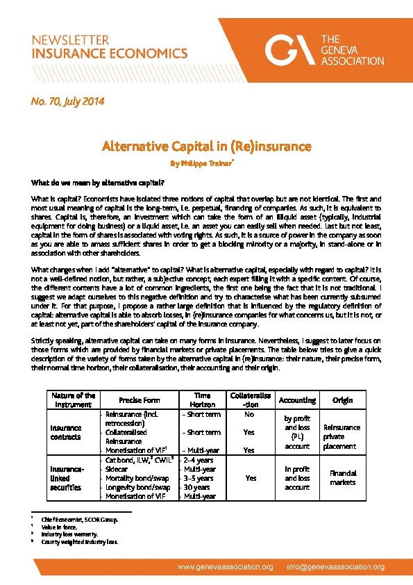 Alternative Capital In Re Insurance Geneva Association